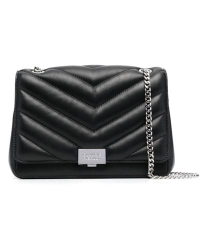 Claudie Pierlot Chevron-quilted Leather Shoulder Bag - Black