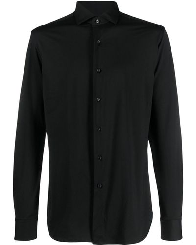 Xacus Long-sleeve Button-up Shirt - Black