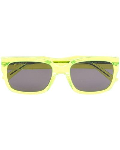 Balenciaga Rectangle-frame Sunglasses - Yellow