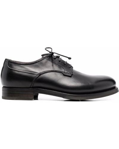 Silvano Sassetti Leather Derby Shoes - Black