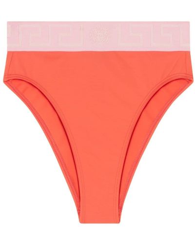 Versace Bikinihöschen mit Greca-Borte - Pink