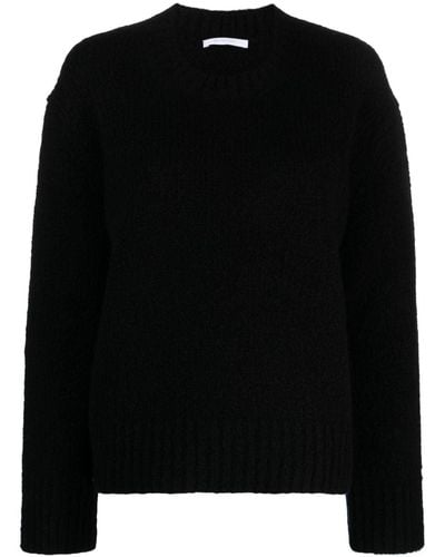 Helmut Lang Stripe-detail Merino Sweater - Black