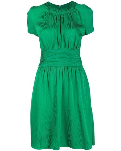 Boutique Moschino Ruched Satin Dress - Green