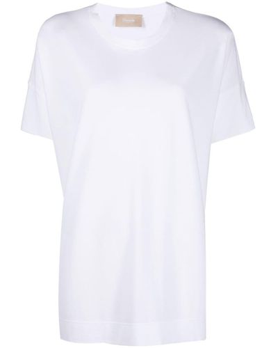 Drumohr T-Shirt mit lockerem Schnitt - Weiß