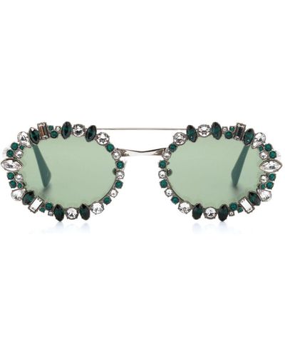 Marni Nz9 Interchangeable-frame Sunglasses - Green