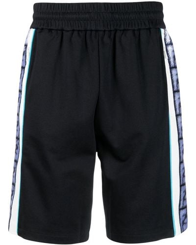 Fendi Pantalones cortos de deporte con motivo FF - Azul