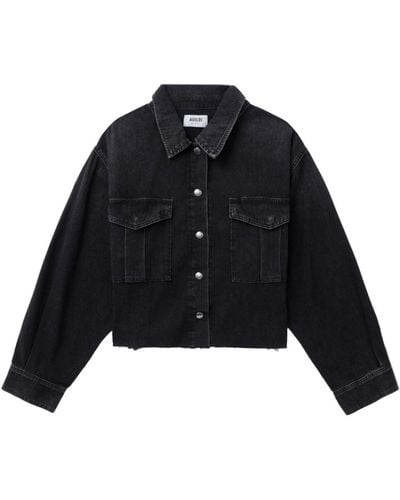 Agolde Organic Cotton-blend Denim Shirt - Black