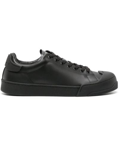 Marni Leren Sneakers - Zwart