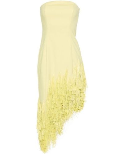 Cult Gaia Libby Fringed Midi Dress - Yellow