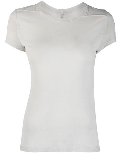 Rick Owens Crew-neck Silk Blend T-shirt - White