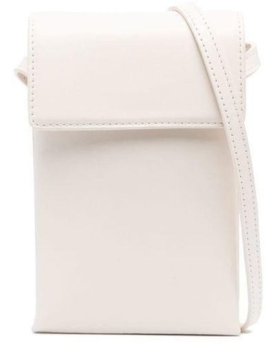 Sandro Leather Messenger Bag - White