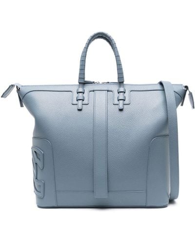 Casadei C-style Leather Toe Bag - Blue