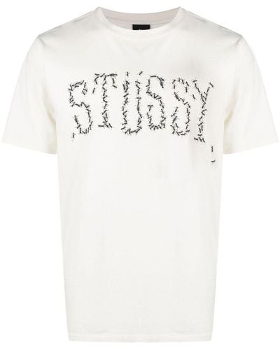 Stussy Camiseta con logo y hormigas - Blanco