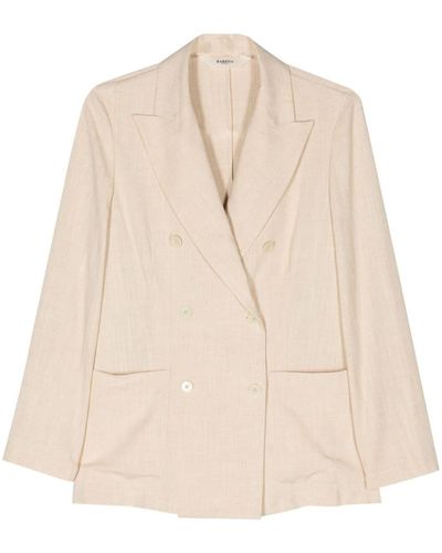 Barena Charlie Blazer Met Dubbele Rij Knopen - Naturel