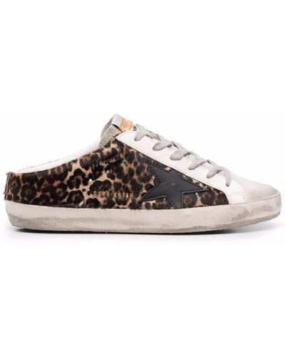 Golden Goose Super-star Mule Trainers - Brown