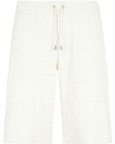 Giuseppe Zanotti Terry-cloth Drawstring-waist Bermuda Shorts - White