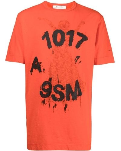 1017 ALYX 9SM Camiseta con motivo gráfico - Naranja