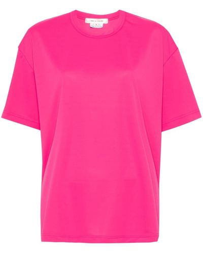 Comme des Garçons Tonal-stitching Short-sleeve T-shirt - Pink