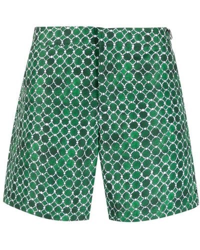 Orlebar Brown Bulldog Graphic-print Swimming Shorts - Green