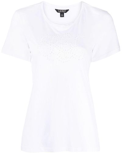 Lauren by Ralph Lauren Katlin Embroidered T-shirt - White