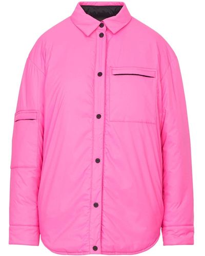 Aztech Mountain Pillow Puffer Shirt Jacket - Pink