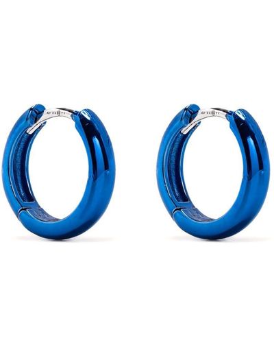 Eshvi Small Hoop Earrings - Blue