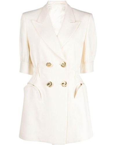 Blazé Milano Short-sleeve Blazer Dress - White
