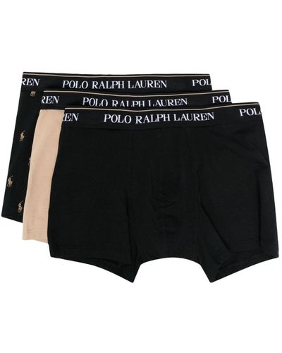 Polo Ralph Lauren Set di 3 boxer con banda logo - Nero