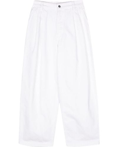 Bottega Veneta Pleated Wide-leg Jeans - White