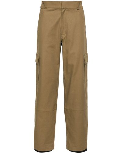 GR10K Shank Structured Straight-leg Trousers - Natural