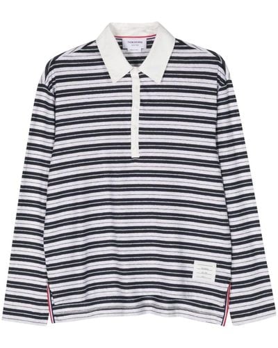 Thom Browne Gestreept Poloshirt - Blauw