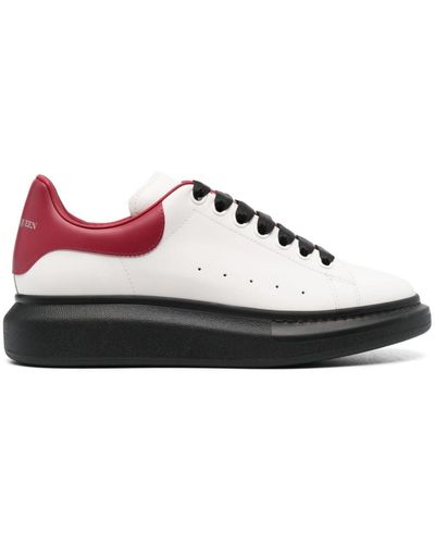 Alexander Mcqueen Zapatos de tacón de cuero plateado y blanco Multicolor  ref602635  Joli Closet