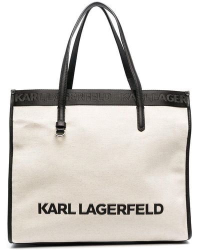 Karl Lagerfeld K/skuare キャンバス ハンドバッグ - ブラック