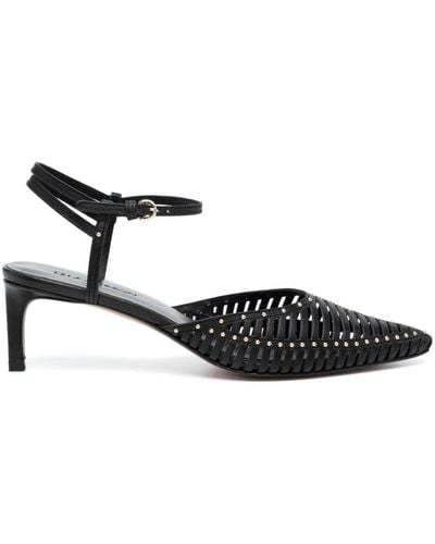 Ulla Johnson Francine 50mm Leather Court Shoes - Black