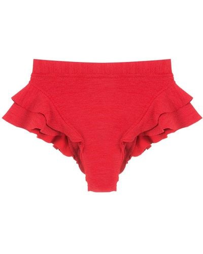 Clube Bossa Turbe High-waisted Bikini Bottoms - Red