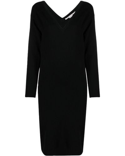 Stella McCartney V-neck Knitted Dress - Black
