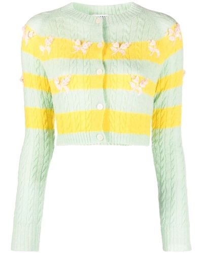 BERNADETTE Lily Embroidered Cardigan - Yellow