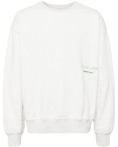 FIVE CM Logo-print Cotton-blend Sweatshirt - White