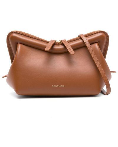 Mansur Gavriel Women's Mini M Frame Leather Crossbody Bag In Papaya