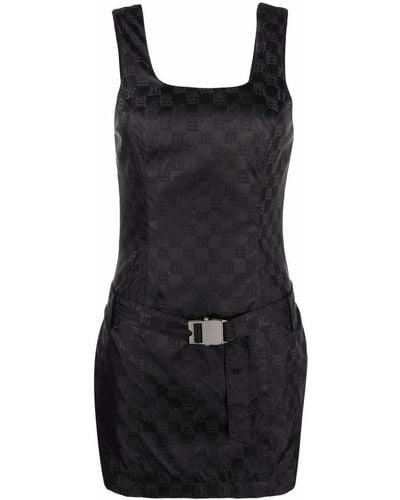 MISBHV Monogram Jacquard Mini Dress - Black