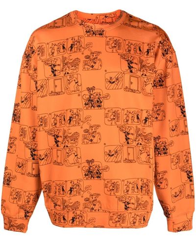 Moschino Graphic-print Cotton Sweatshirt - Orange