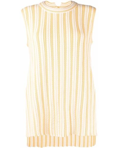 Jil Sander Rib-knit Sleeveless Top - Yellow