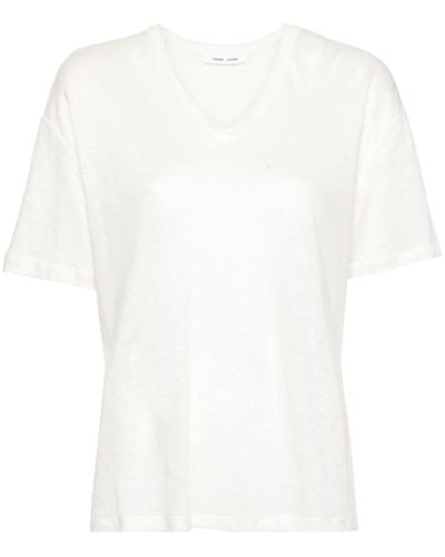 Samsøe & Samsøe Saeli リネン Tシャツ - ホワイト