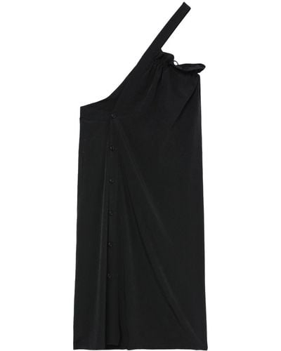 Y's Yohji Yamamoto Asymmetric Sleeveless Midi Dress - Black