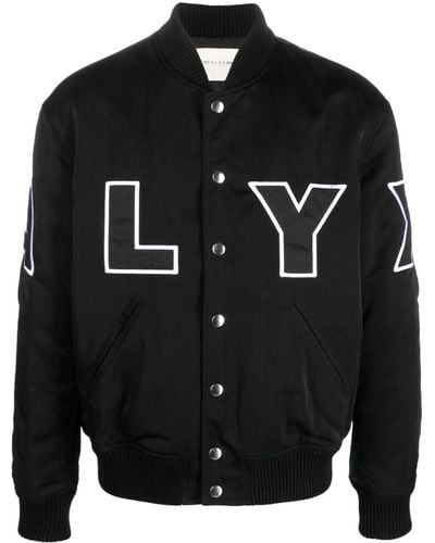 1017 ALYX 9SM Nylon Logo Varsity Jacket - Black