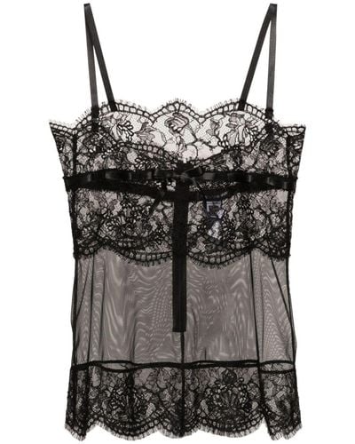 Dolce & Gabbana Corded-lace lingerie top - Schwarz
