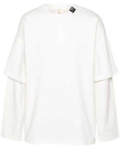 OAMC T-shirt à design superposé - Blanc