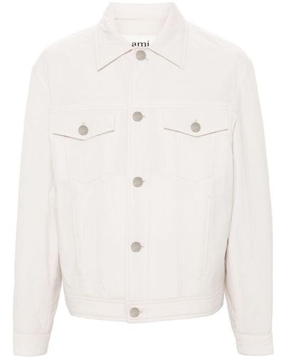 Ami Paris Padded Buttoned Jacket - White