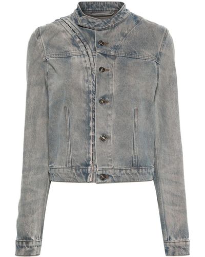 Y. Project Double-opening Denim Jacket - Gray