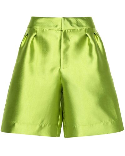 Marques'Almeida Tailored Taffeta Shorts - Women's - Recycled Polyester/viscose - Green